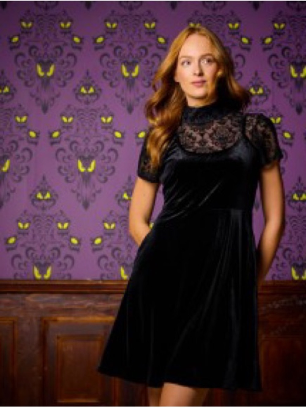 Disney’s The Haunted Mansion Her Universe velvet dress with mesh top NWT size S